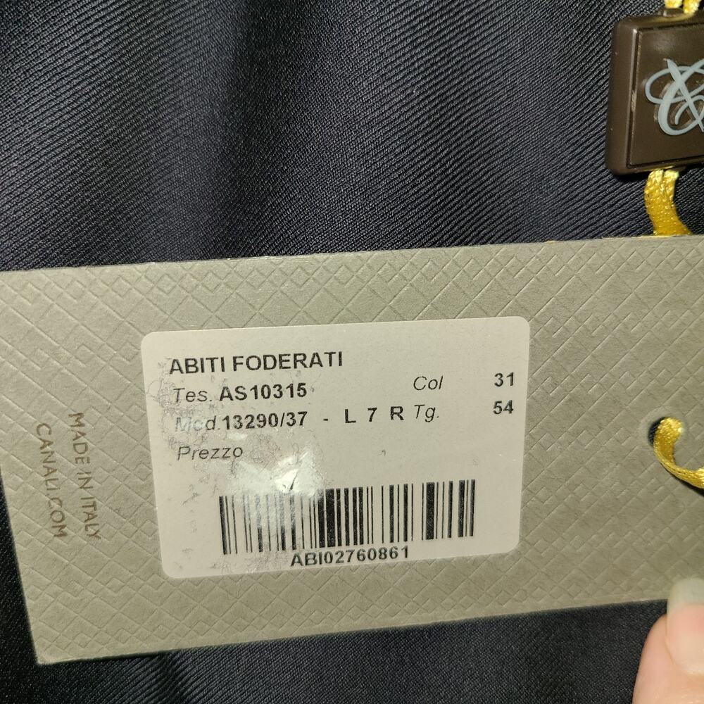Canali Luxury Dress Pants Mens 36 Black Flat Front 100% Wool AS10315 Italy - Picture 6 of 11